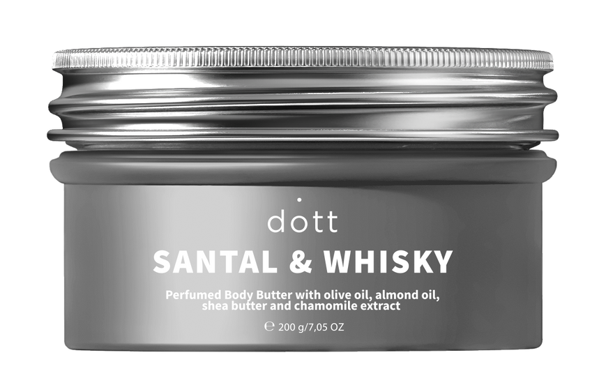 Perfumed Body Butter with olive oil, almond oil, shea butter and chamomile extract | SANTAL & WHISKY