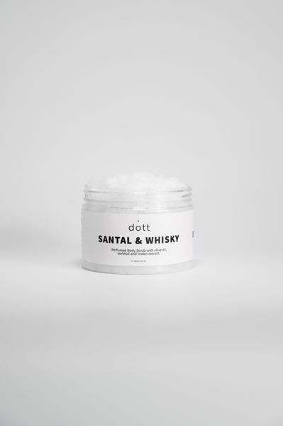 Perfumed Body Scrub with olive oil, sorbitol and linden extract | SANTAL & WHISKY