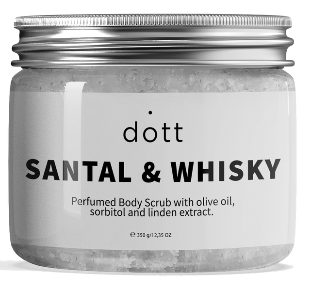 Perfumed Body Scrub with olive oil, sorbitol and linden extract | SANTAL & WHISKY