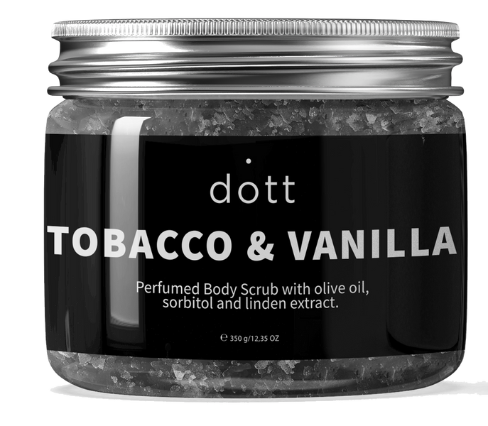 Perfumed Body Scrub with olive oil, sorbitol and linden extract | TOBACCO & VANILLA